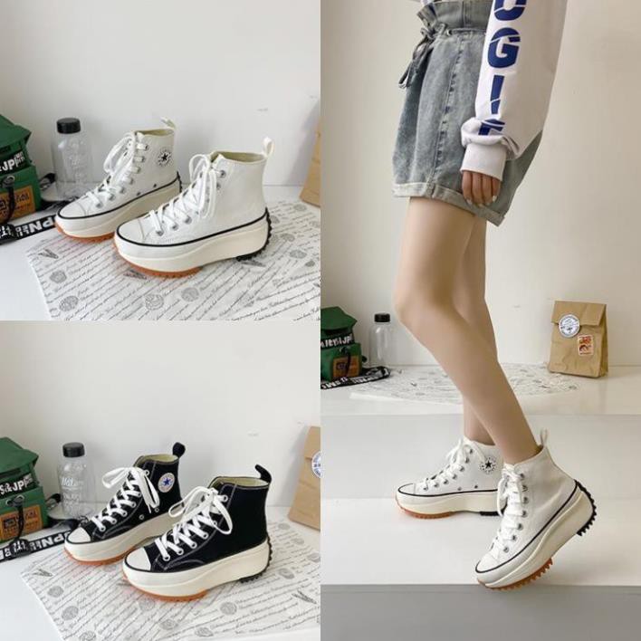 👟👟Giày Sneaker Converse Run Star Hike Cổ Cao Hàn Quốc 2021 Màu Trắng Đen Nam Nữ Full Box Size Siêu Hot