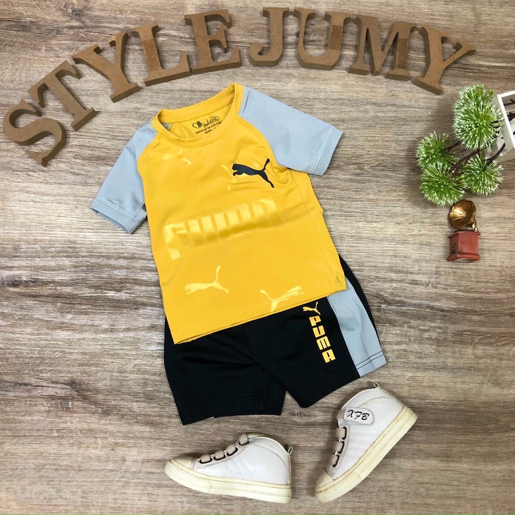 SIZE 1-10  ĐỒ BỘ BÉ TRAI THỂ THAO THUN LẠNH IN HÌNH CỌP