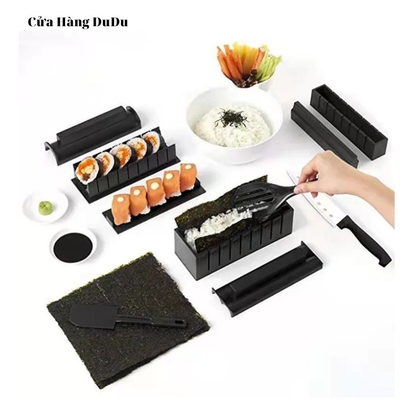 🌻 Bộ Khuôn Làm Kimbap Sushi 11 Món Nhựa Cao Cấp [HOÀN XU] Dụng Cụ Làm Cơm Cuộn Rong Biển An Toàn Sức Khoẻ NC5050 🌻