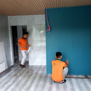 Tấm ốp tường, tấm ốp lam sóng, tâm lam gỗ nhựa conposite, Tấm vân đá giả xi mang tấm nhựa pvc giả gỗ Hàng Dài 1,45 mét