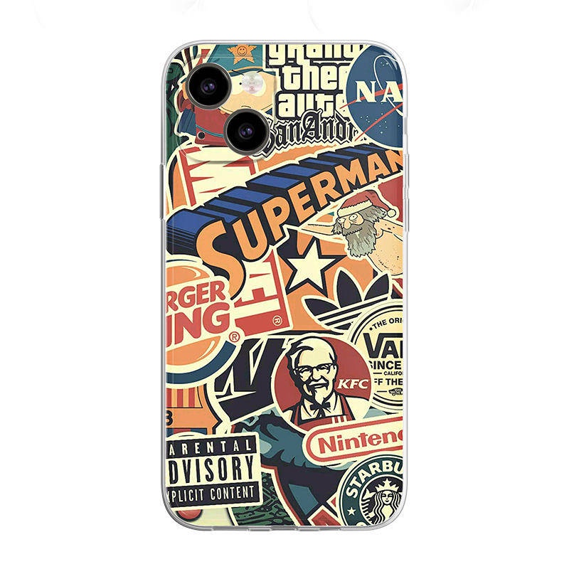 KFC Mobile Phone Shell for iPhone Iphone11 European and American New Transparent 8P Silicone Drop-Resistant 12Promax All-Inclusive XR Mzr2