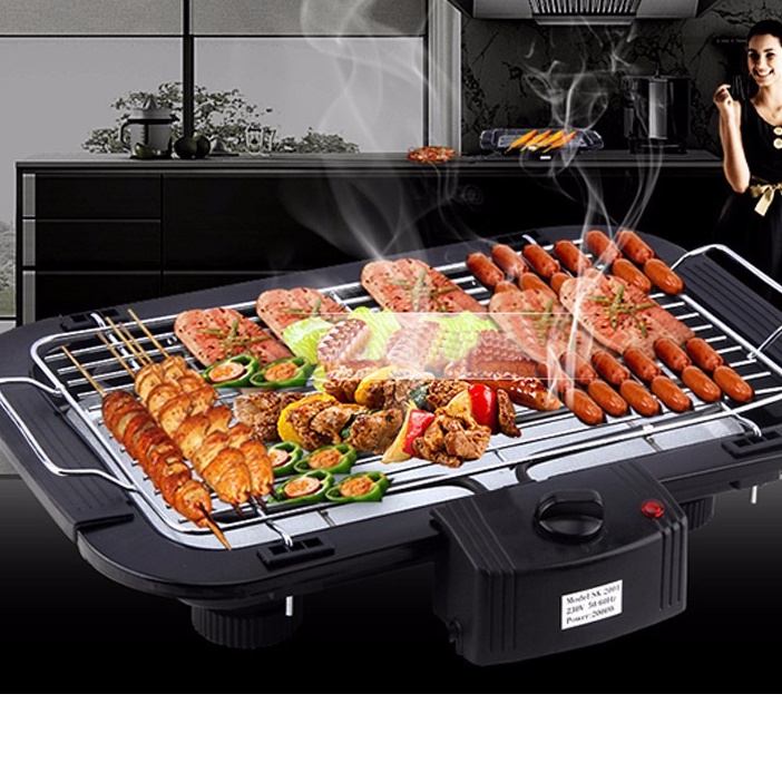 Bếp Nướng Điện BBQ Không Khói, Bếp Vỉ Nướng Điện Electric - Nướng Nhanh - Tiết Kiệm Điện - Hàng Loại 1 - FREESHIP