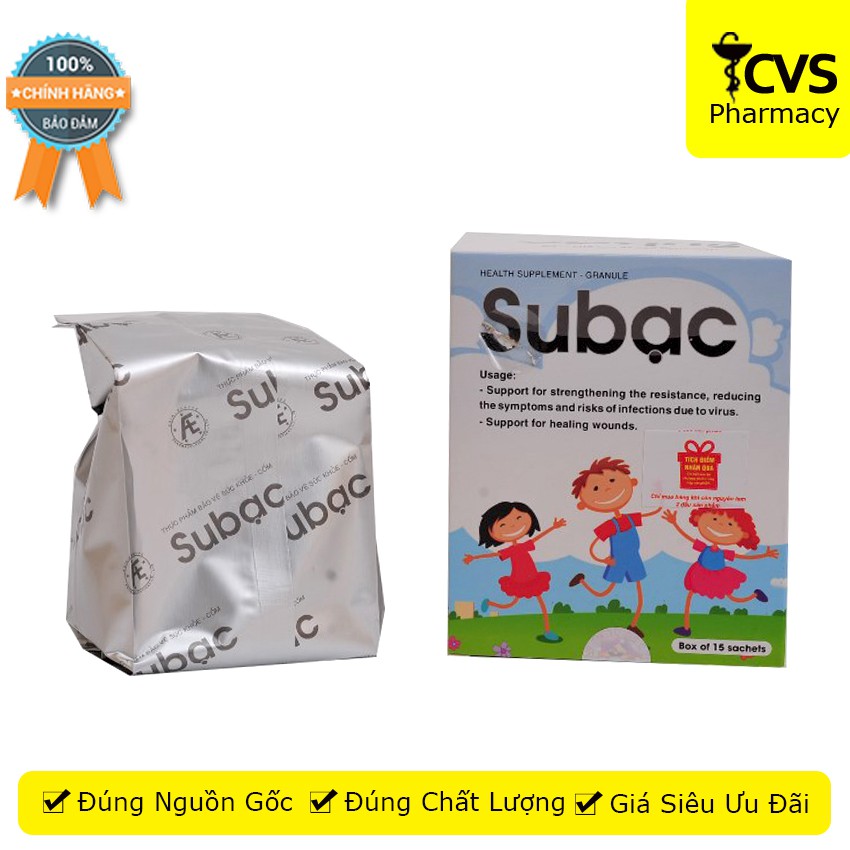 Cốm Subạc -  Hỗ Trợ Tăng Sức Đề Kháng, Giúp Làm Lành Vết Thương – SUBAC cvspharmacy