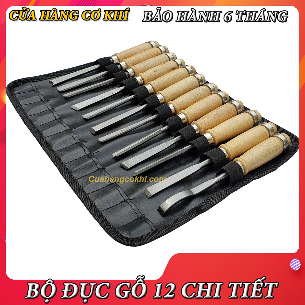 Bộ đục gỗ 12 chi tiết