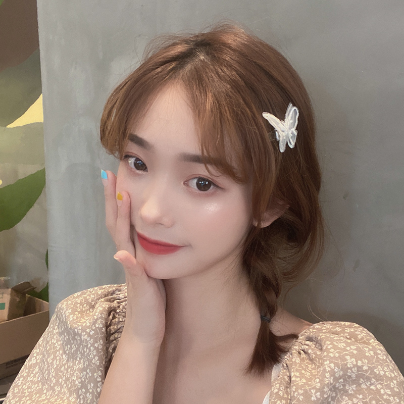 Kẹp tóc hình bươm bướm thêu ren xinh xắn cho nữ