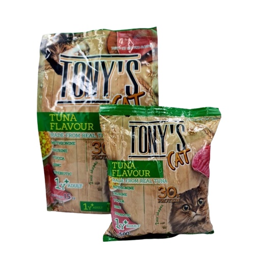 Hạt cho mèo Tony's Cat vị Cá Ngừ túi 500gr, Hạt cho mèo trưởng thành trên 1 tuổi