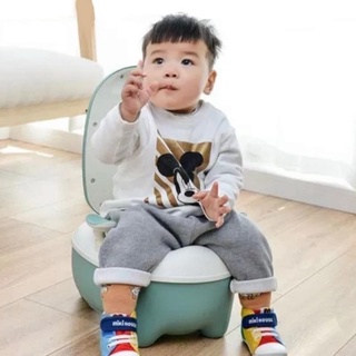 ⚡Bô ghế vệ sinh hình chim cánh cụt - có tựa lưng và tay vịn cho bé