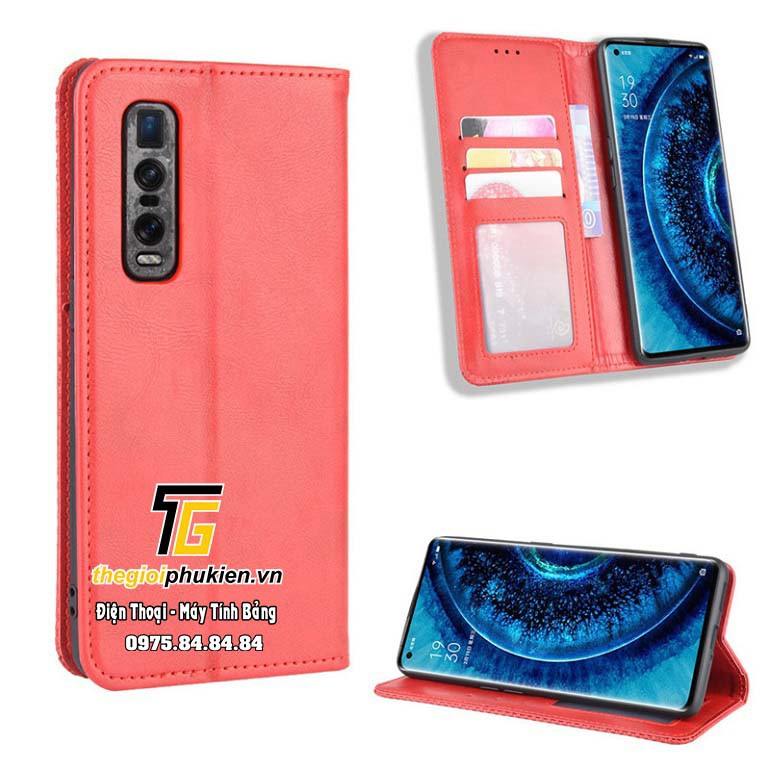 Bao da dạng ví OPPO Find X2, OPPO Find X2 Pro Luxury Leather