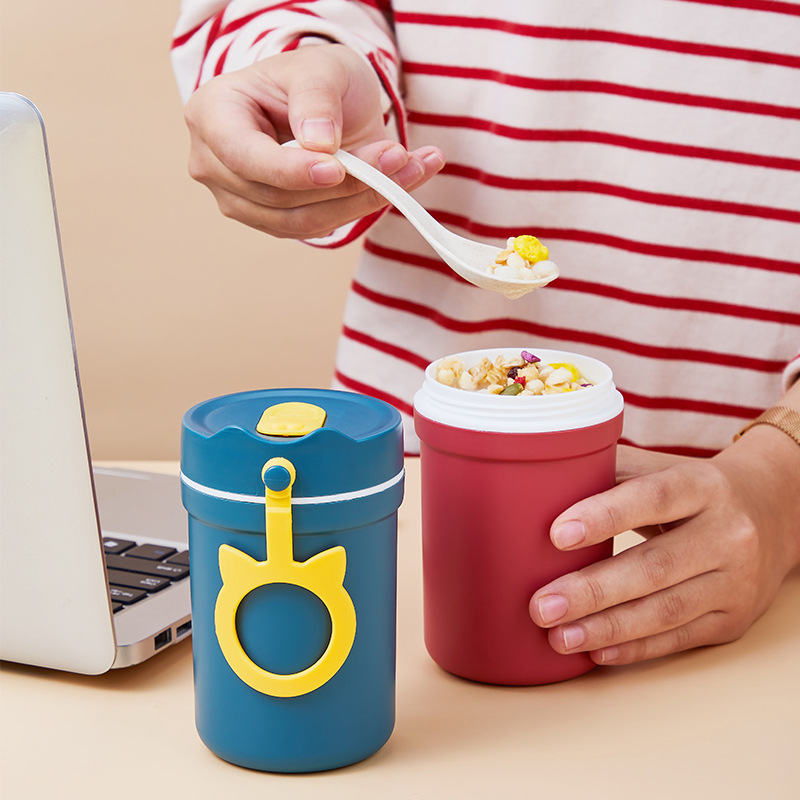 Bình đựng nước cách nhiệt chống nóng màu Macaron xinh xắn