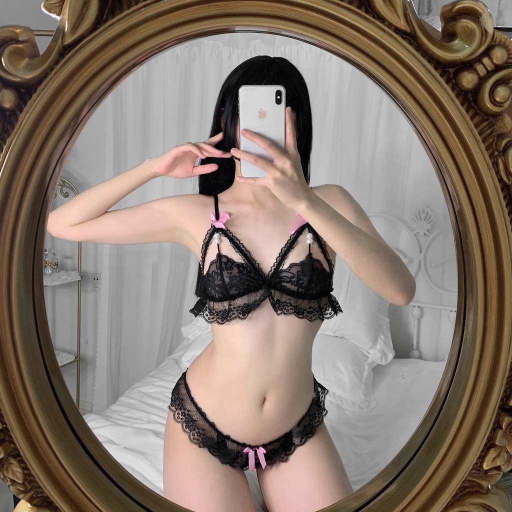 Bộ đồ lót ren đính hạt trong suốt gợi cảm cho nữ | BigBuy360 - bigbuy360.vn