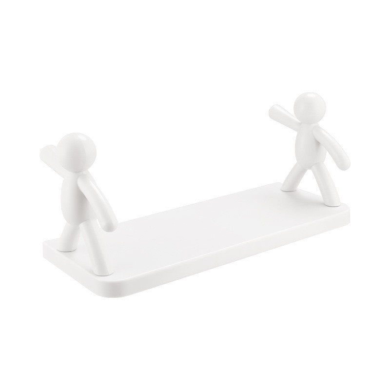 Kệ hình nhân decor nhà tắm, kệ nhựa nhà bếp dán tường siêu dính chịu lực chắc chắn bền đep