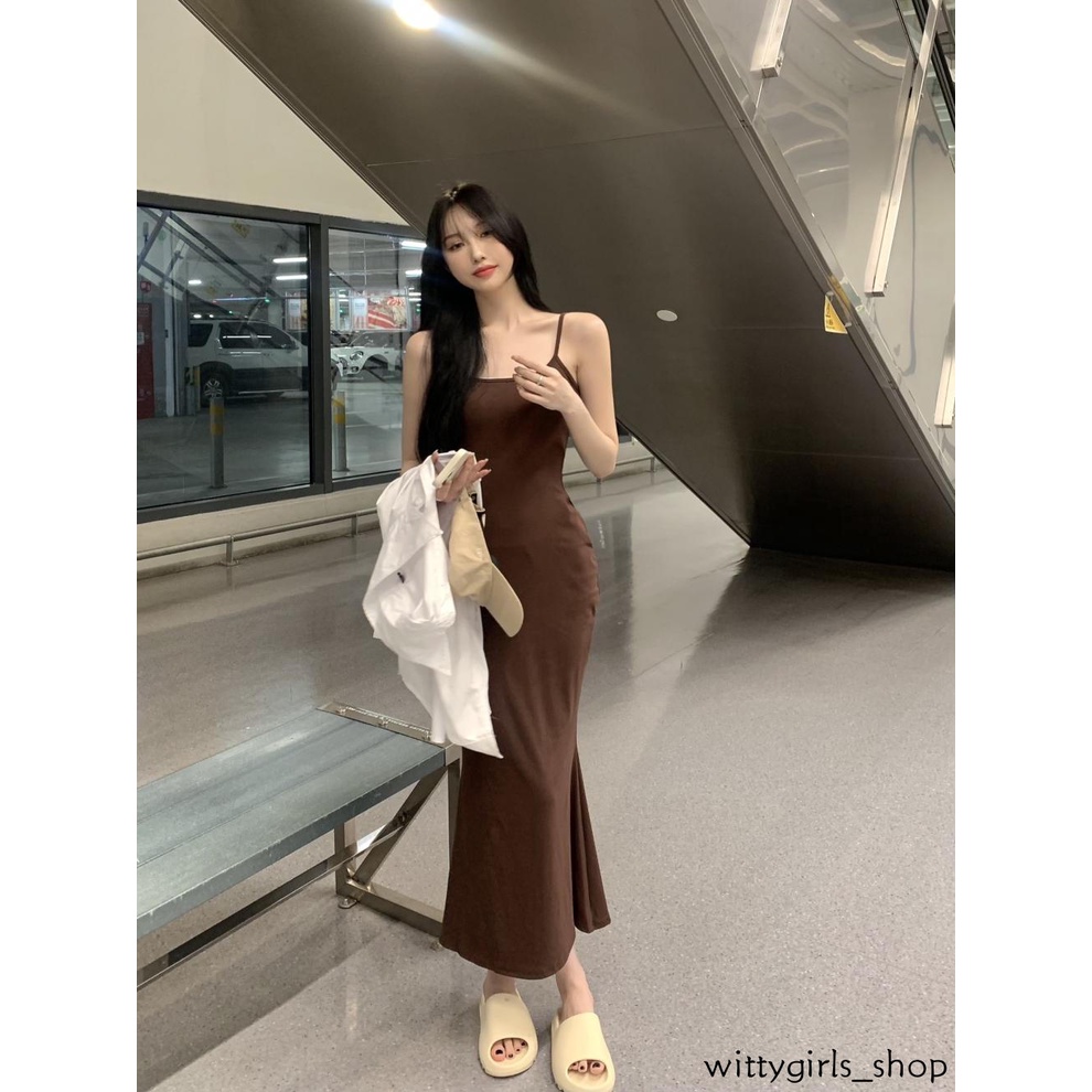 Wittygirls-đầm Đuôi Cá Dáng Dài Thời Trang Mùa Thu Cho Nữ