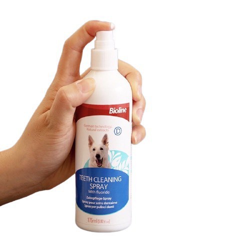 Xịt thơm miệng khử mùi hôi Bioline 175ml chống viêm cho chó mèo Bioline