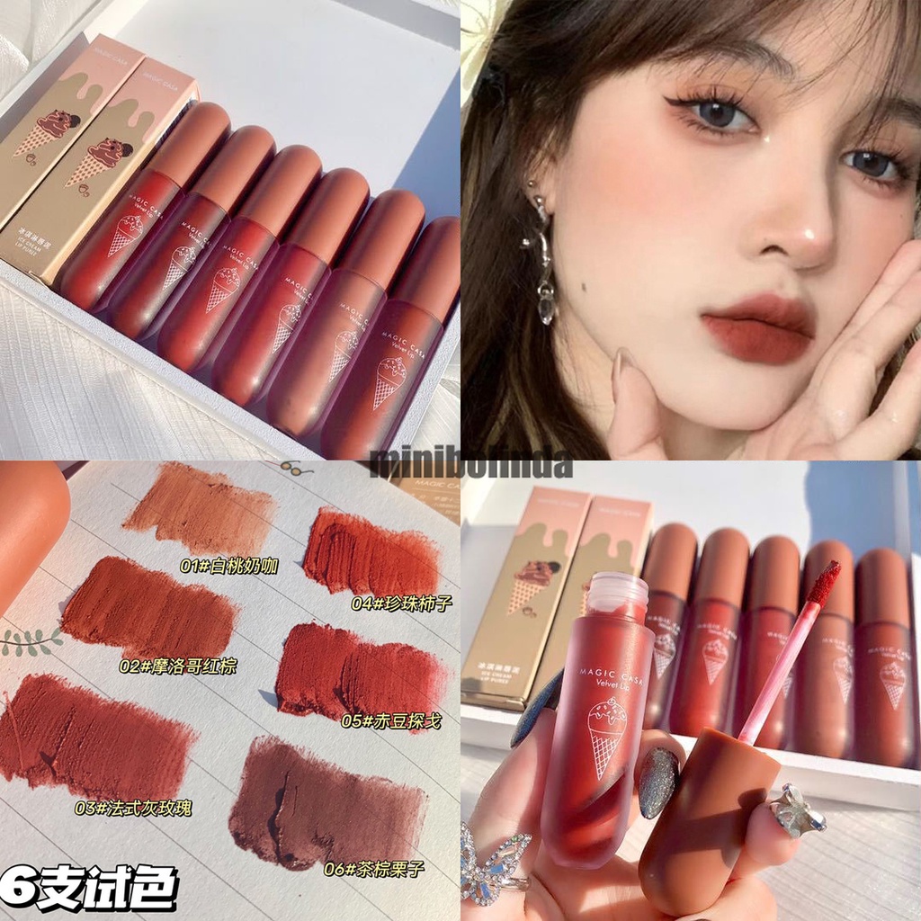 (Hàng Mới Về) Son Kem Lì Magic Casa Lâu Trôi Thiết Kế Hình Que Kem Dễ Thương | BigBuy360 - bigbuy360.vn
