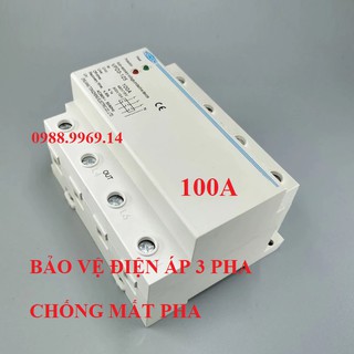 Bảo Vệ Đứt Pha, Mất pha, bảo vệ điện áp Của Mạng Điện 3 Pha 4 Dây_60A_ Hàng chính hãng TOMZN