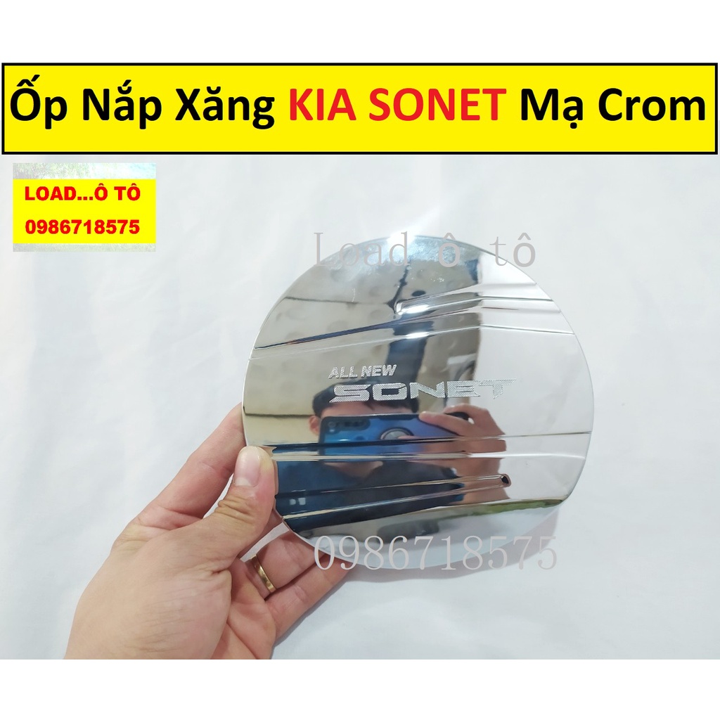 Ốp Nắp Bình Xăng Xe KIA SONET 2022-2023 Mẫu Nhựa ABS Mạ Crom Sáng Bóng