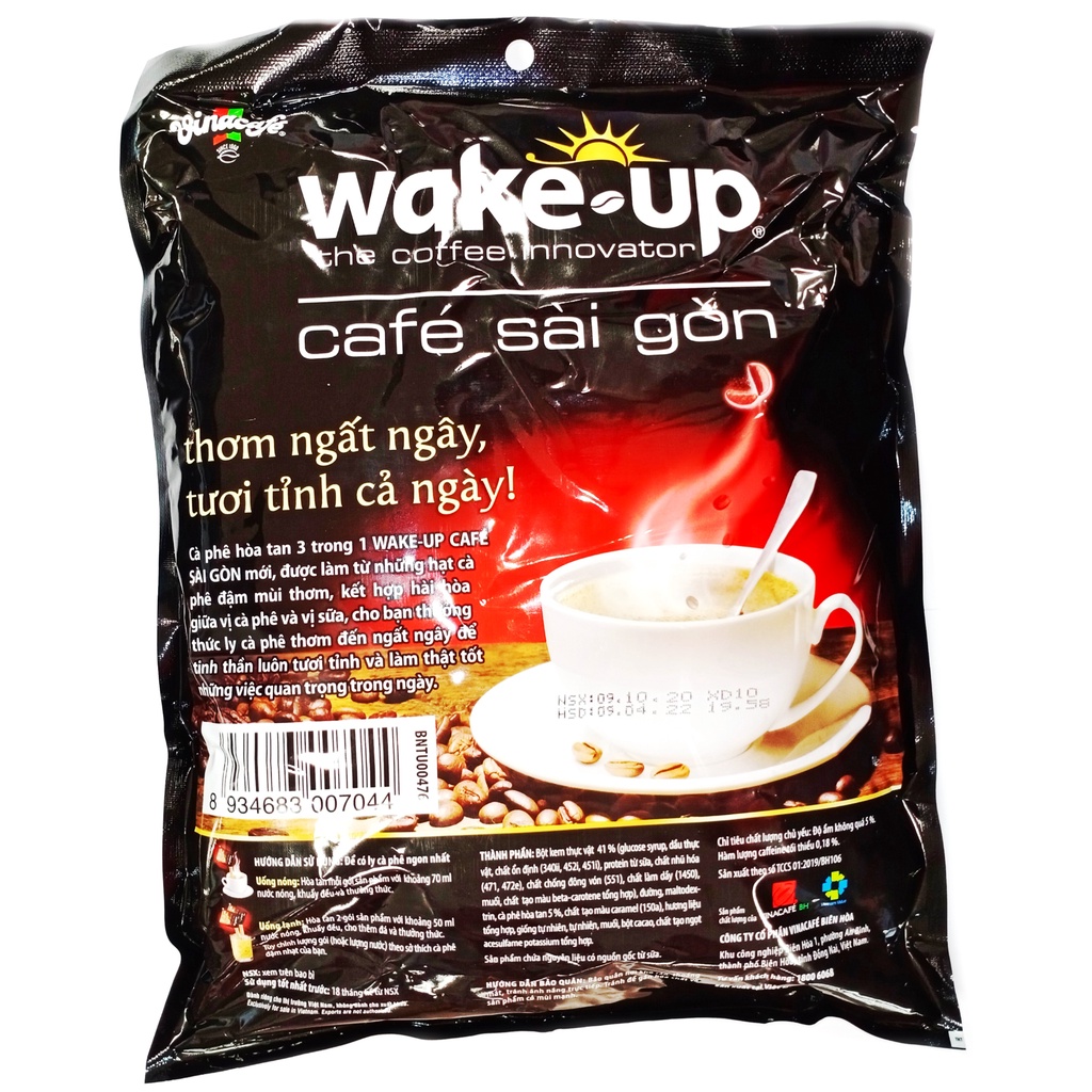 COMBO 2 GÓI CÀ PHÊ SÀI GÒN WAKE UP ( 24 gói x 19gr )