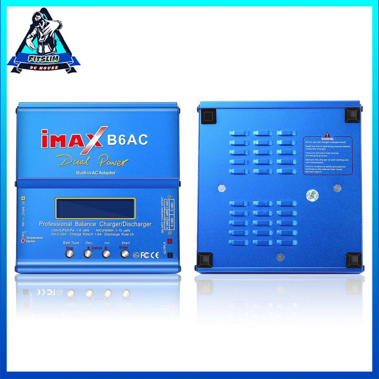 Bộ sạc cân bằng pin iMAX B6 AC B 6AC Lipo NiMH 3S RC màu xanh của sở thích RC