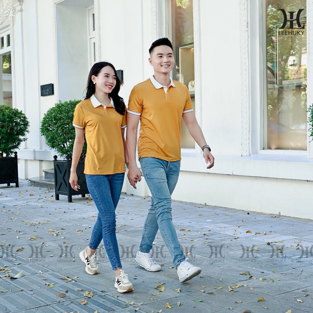 ♧☃Áo đôi tình nhân combo 2 polo mắt chim thương hiệu LEEHUKY cao cấp