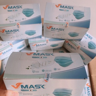 <KtytCHÍNH HÃNG> Sỉ từ 1 Thùng (50 hộp) khẩu trang 4 lớp V-Mask