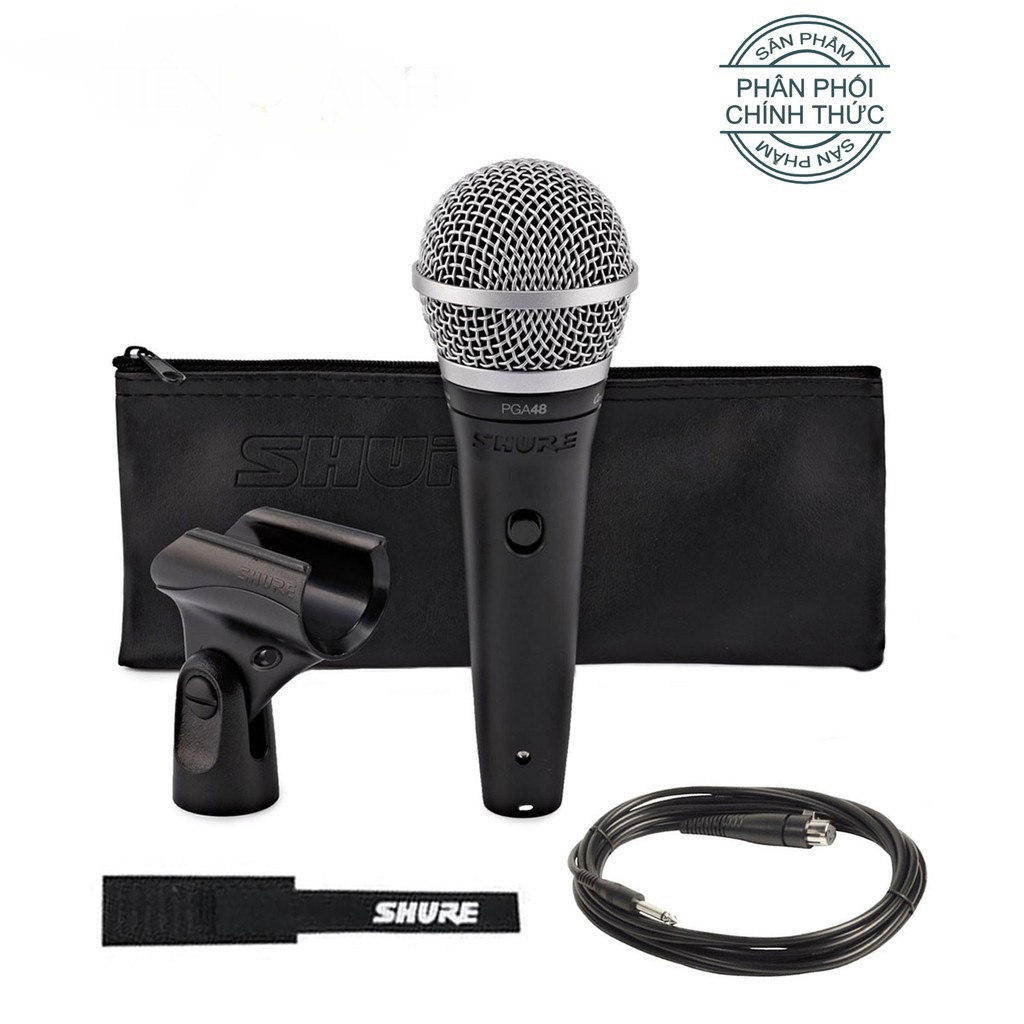 Mic Shure PGA48-QTR Có Dây Cầm Tay Vocal Microphone Karaoke PGA48QTR Micro PGA48 - Chính Hãng USA