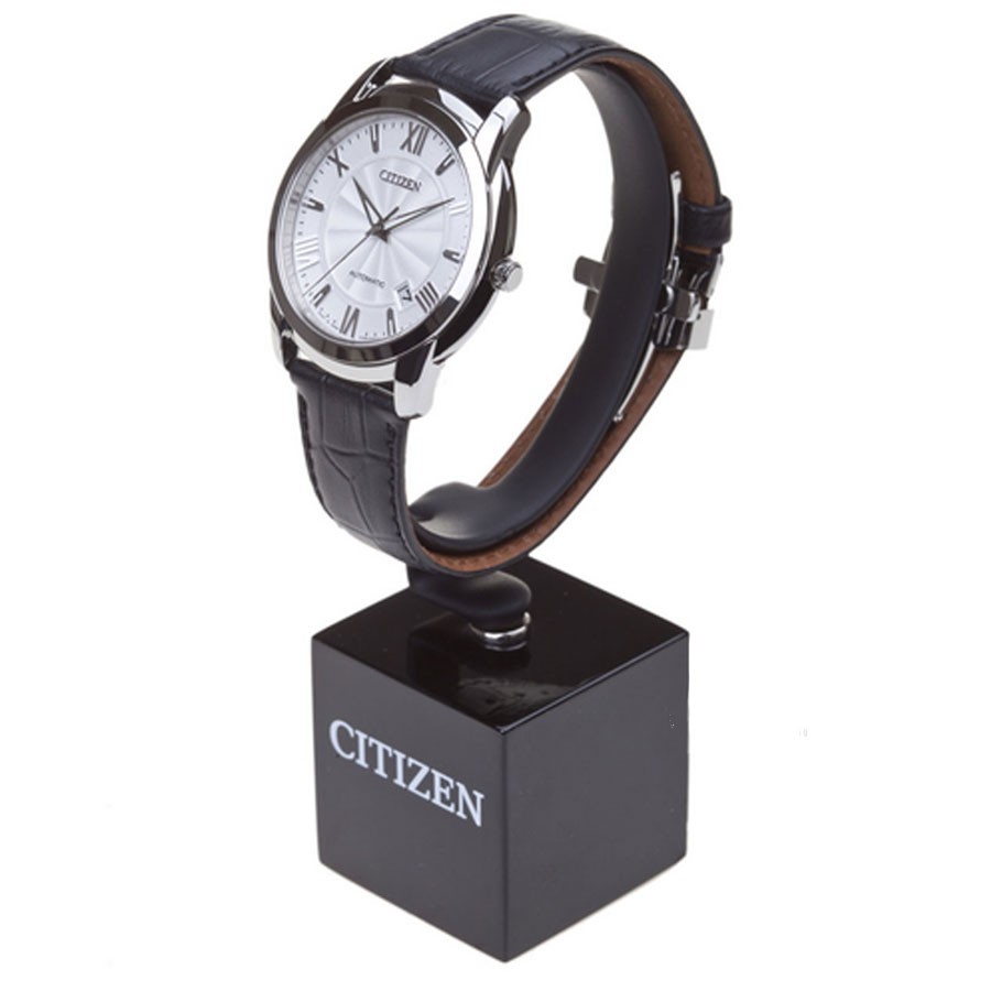 Đồng Hồ Citizen Nam Dây Da Máy Cơ-Automatic NB0030-01A - Mặt Trắng (42mm)