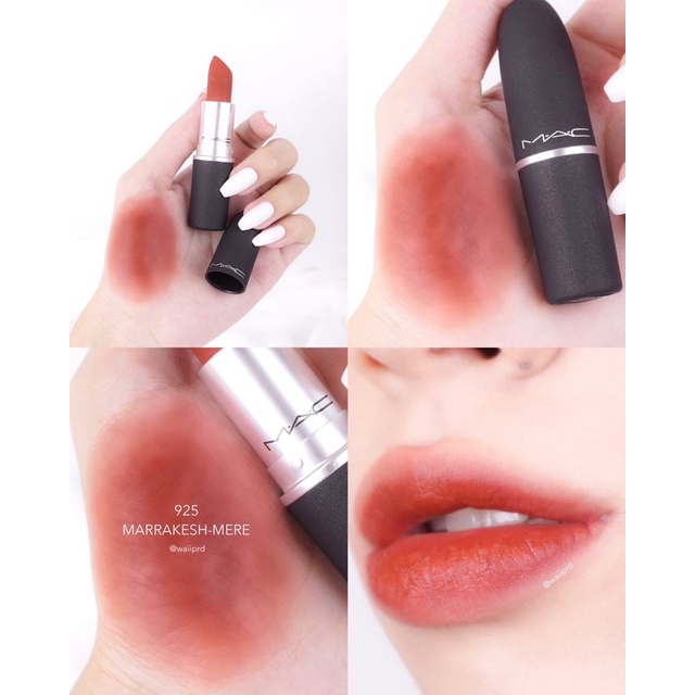 [BILL US] Son thỏi lì MAC Powder Kiss Lipstick (Marrakesh-mere/Devoted to Chili/Mull It Over/Werk/Shocking Relevation)