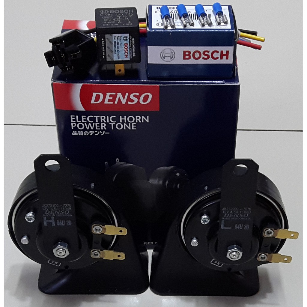 Kèn sò Denso - còi sên Denso + Tặng Relay Bosch và 4 Jack cắm kèn zin | BigBuy360 - bigbuy360.vn