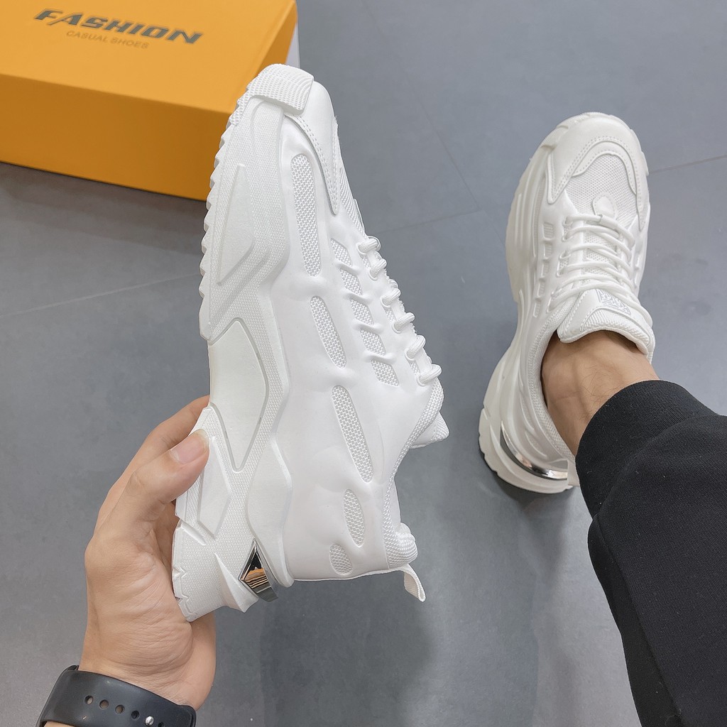 [FreeShip - Hàng New] Giày thể thao nam, Giày sneaker nam độn full trắng CK2025 | BigBuy360 - bigbuy360.vn