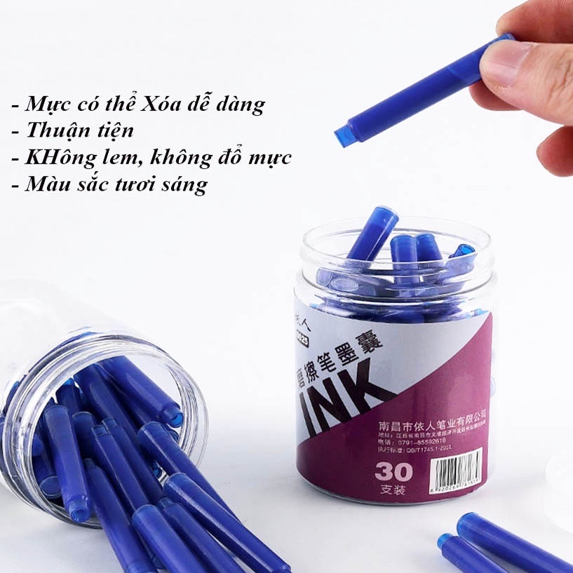 Bút Máy Bôi Xóa Được  Thân Nhũ Kim Tuyến dễ thương ngòi mài nét viết êm trơn