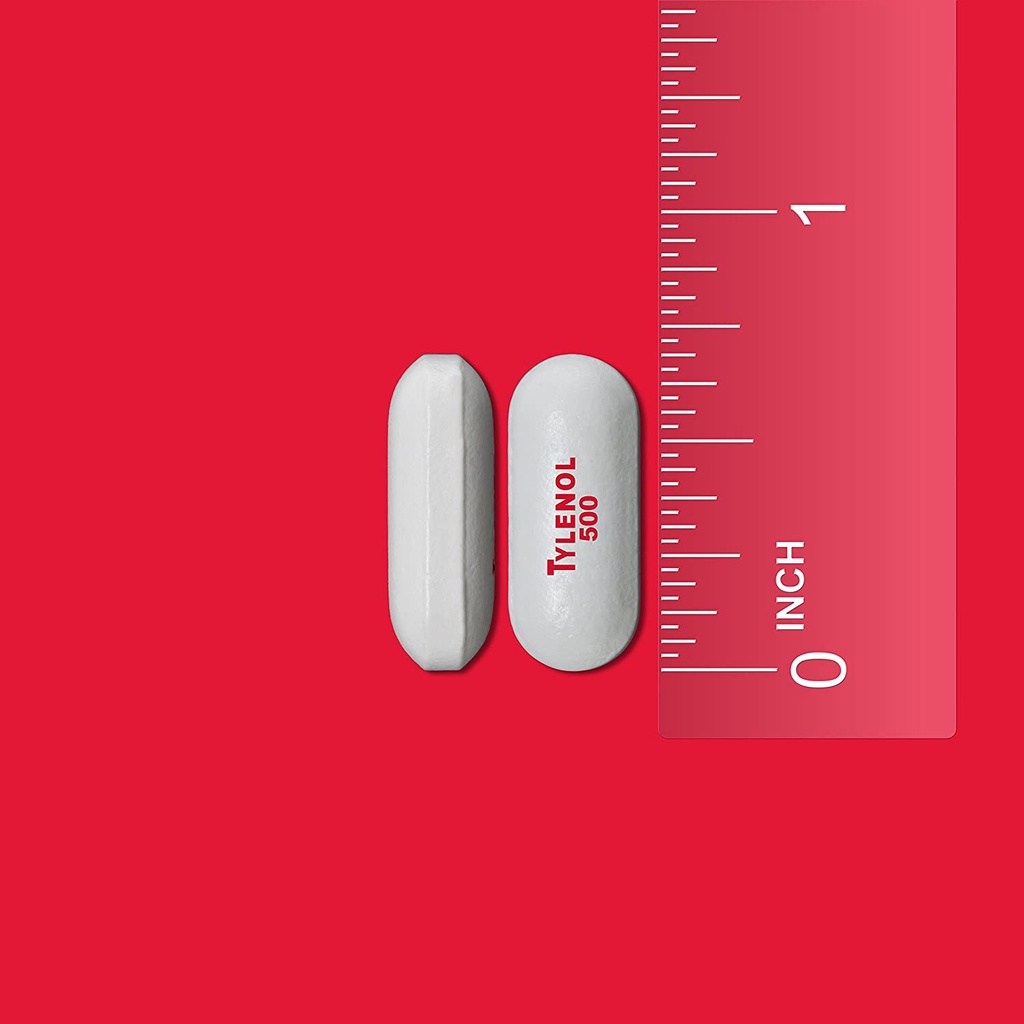 [DATE 5/2025] Týlenol Ácetaminophen Pain Reliever 500mg Caplets 100 VIÊN