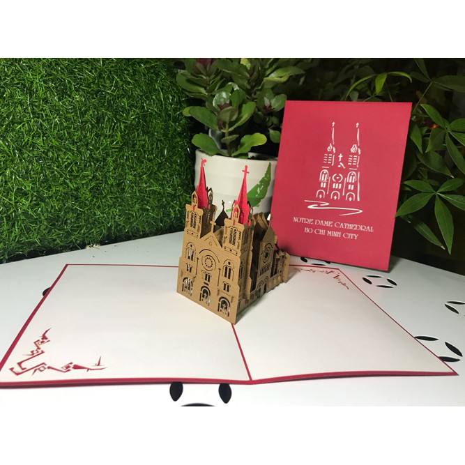 Thiệp 3D Song Nguyên, loại trung 15x15cm,  siêu đẹp & dễ thương, làm quà tặng sinh nhật, bày tỏ tình yêu, lưu niệm