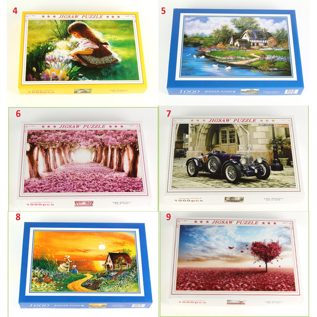 Tranh ghép Jigsaw Puzzle 1000 mảnh nhiều mẫu đẹp mắt