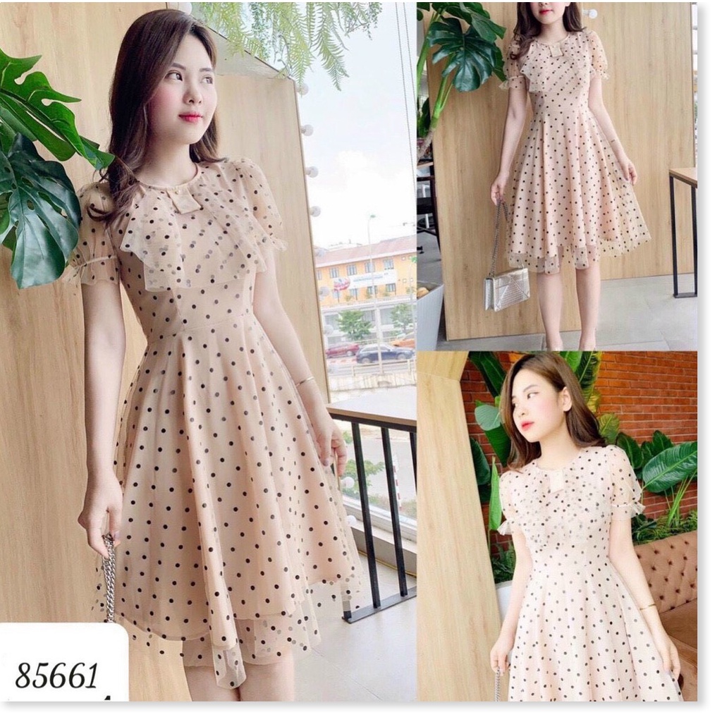 Đầm xoè lưới bi siêu sang tôn dáng cho các chị em KME FASHION