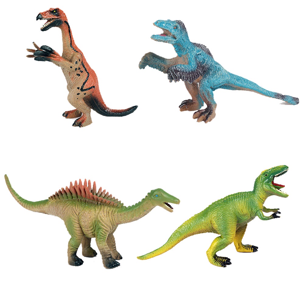 JOKFEICE Animal Figures Bộ đồ chơi khủng long bằng nhựa thực tế 4 chiếc Bao gồm Therizinosaurus, Oviraptor, v.v. Dự án Khoa học, Đồ chơi Giáo dục Học tập, Quà sinh nhật, Bánh Topper cho Trẻ em mới biết đi