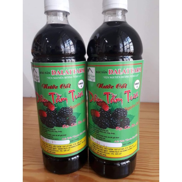 Nước cốt dâu tằm nguyên chất Đà Lạt chai 1lit