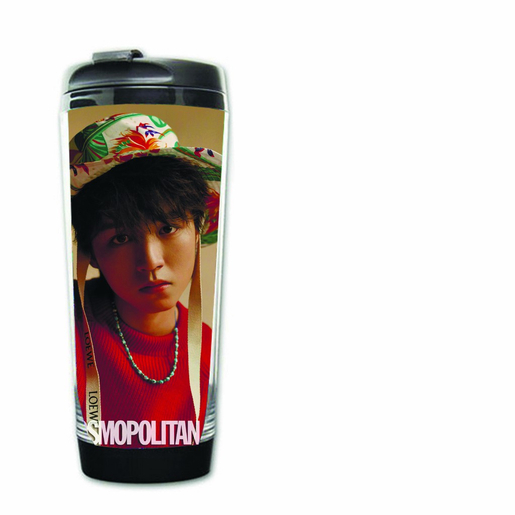 Bình nước IN HÌNH Vương Tuấn Khải TFBoys cốc đựng quà tặng tiện lợi