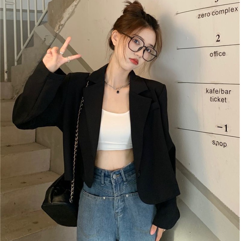 Áo Khoác Vest Tay Dài Dáng Rộng Thời Trang Mùa Thu Cho Nữ