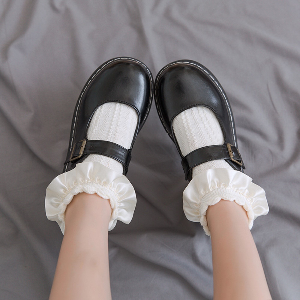 Vớ Lolita phối nhún bèo xinh xắn đáng yêu cho nữ