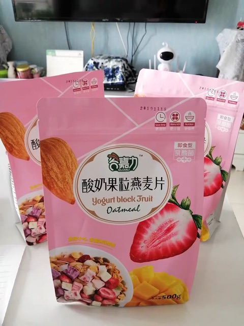 [Mã 267FMCGSALE giảm 8% đơn 500K] Ngũ cốc sữa chua không đường YOGURT FRUIT OATMEAL gói 500g - Đài Loan túi zip tiện lợi | BigBuy360 - bigbuy360.vn