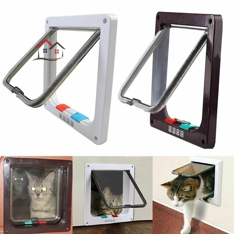 Cửa Ra Vào 4 Chiều Khóa Từ An Toàn Dành Cho Thú Cưng Chó Mèo