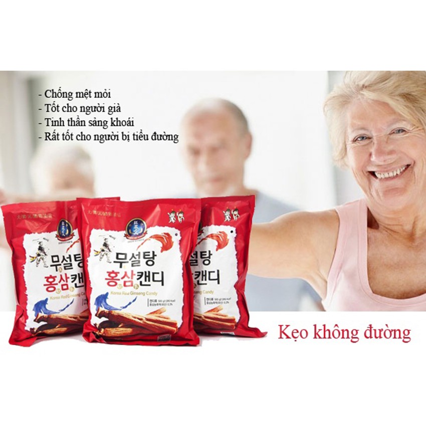 KẸO HỒNG SÂM KHÔNG ĐƯỜNG 365 HÀN QUỐC(500g)