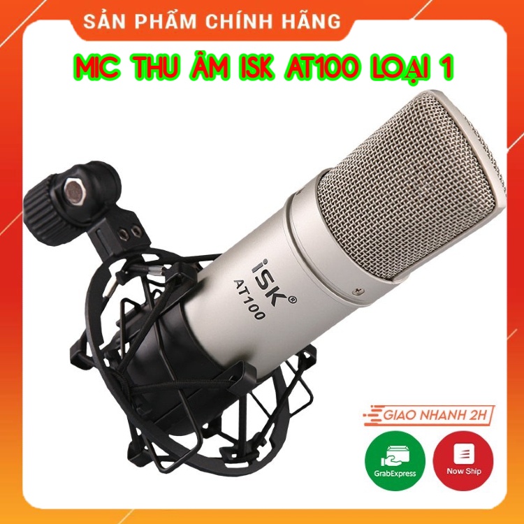 Mic Thu Âm AT100 Hàng Loại 1 . Thiết Kế Sang Trọng , Bắt Mắt . Chất Âm Trong Trẻo , Thu Âm Cực Xa