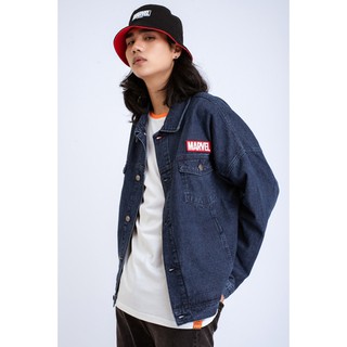 Áo khoac nam dáng loose đính logo Marvel