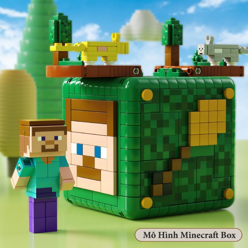 Đồ Chơi Lắp Ráp Kiểu LEGO Mô Hình Minecraft / Iron Man / Mario Box LW423,2075,8887 Với 722+ PCS