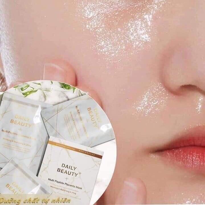 Mặt Nạ Nhau Thai Cừu Daily Beauty Multi Peptide Placenta Mask Hàn Quốc nuôi dưỡng làn da căng mịn, sạch mụn | BigBuy360 - bigbuy360.vn