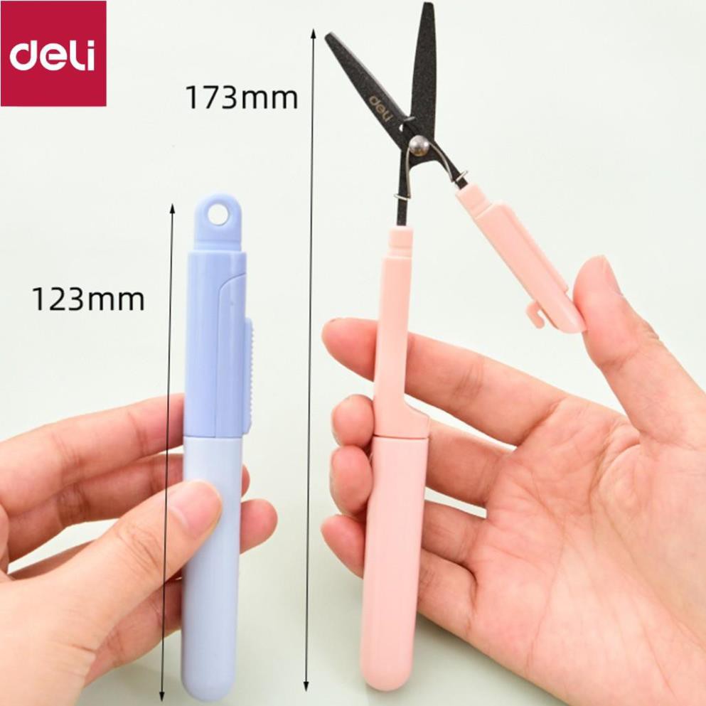 Kéo tiện lợi 105mm Deli - có khóa an toàn - 77761 [Deli]