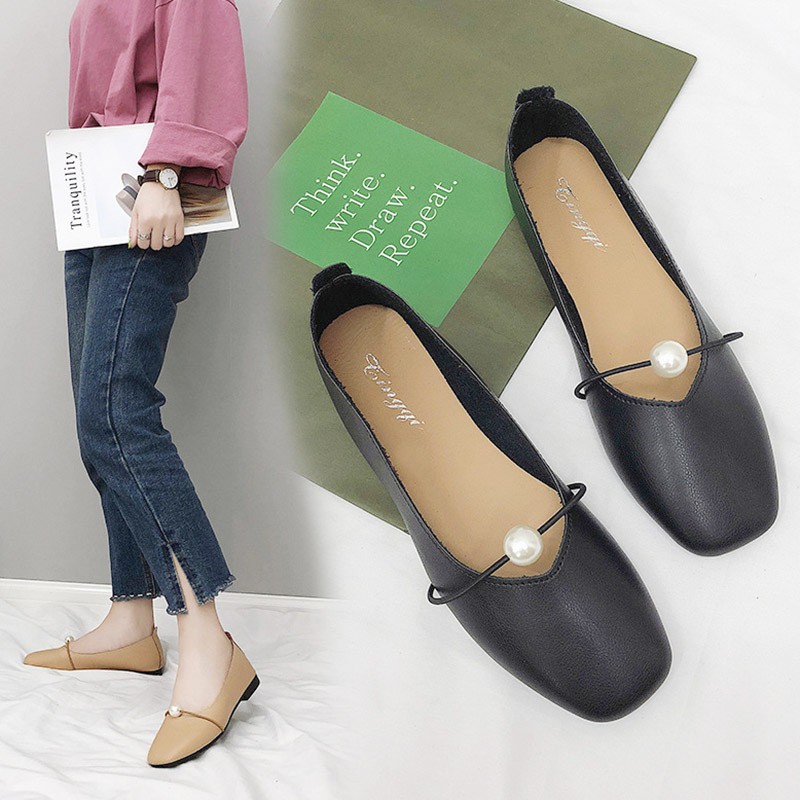 Giày bệt da nữ êm chân giày nữ GCG10 | BigBuy360 - bigbuy360.vn