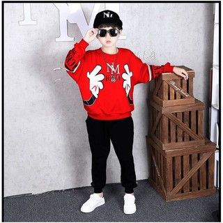 Set quần áo thu đông Umi in bàn tay Mickey