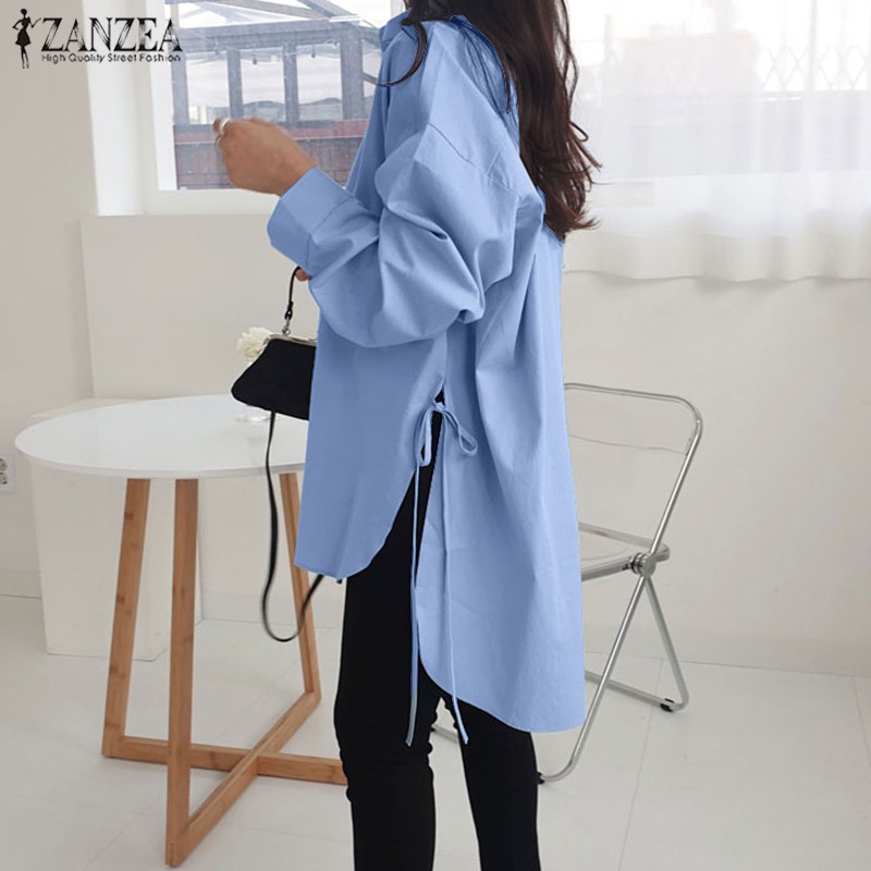 ZANZEA Áo Sơ Mi ZANZEA Tay Dài Thời Trang Nữ